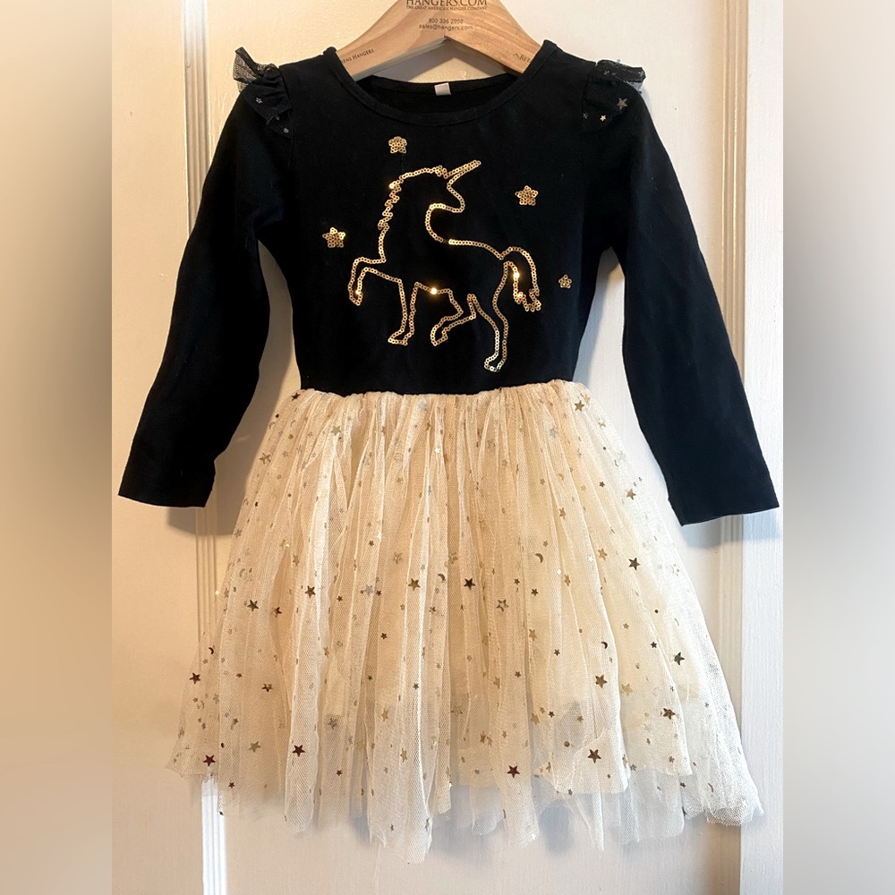 Unknown brand sparkly unicorn dress 3-4T
